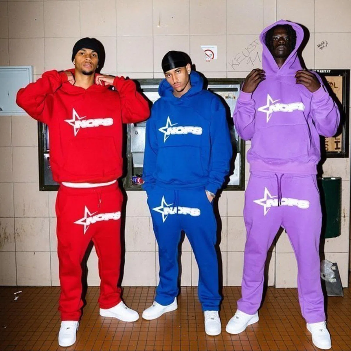 Tuta da jogging da uomo, 2 pezzi, tuta da ginnastica con lettere stampate, con cappuccio e pantaloni da jogging Y2K Hip Hop Streetwear oversize, per il tempo libero, per l'inverno, in cotone caldo