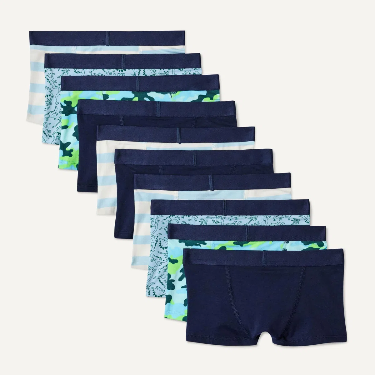 Amazon Essentials Boxer Intimi Aderenti in Jersey Di Cotone Bambini e ragazzi, Confezione da 10