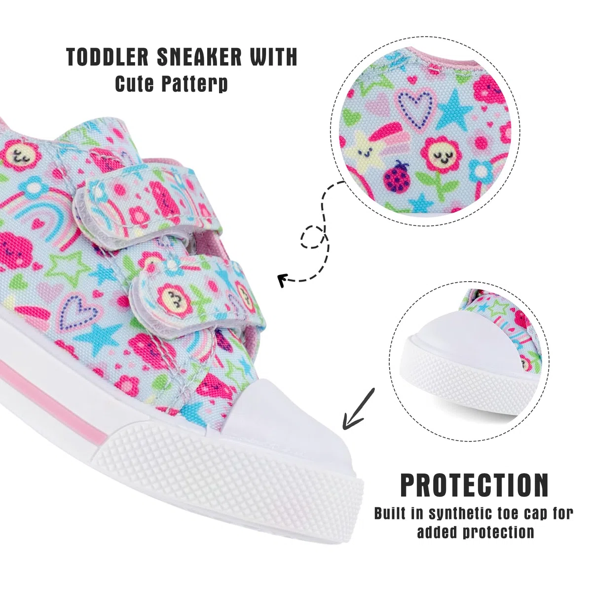 1-5 Anni Scarpine Bimba Primi Passi Scarpe da Tela Bambina Sneaker Casual Scarpe