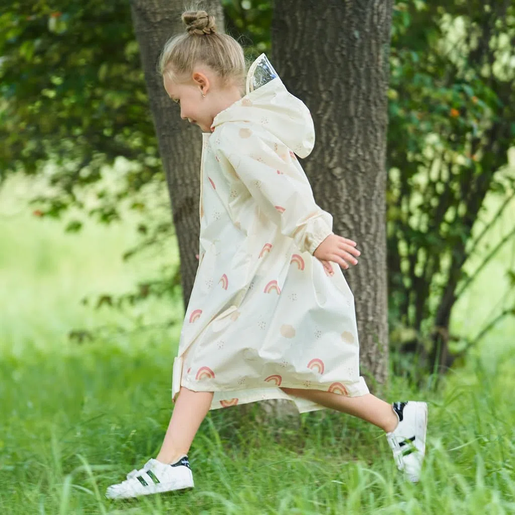 Impermeabili per Bambini Ragazzi Ragazze Giacche da Pioggia Bambino Portatile Poncho Antipioggia Leggero Cappotto di Pioggia