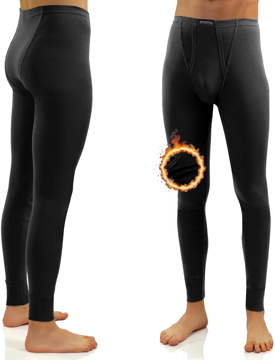 sesto senso Calzamaglia Lunga Uomo 100% Cotone Biancheria Intima Pantaloni Termici Funzionali
