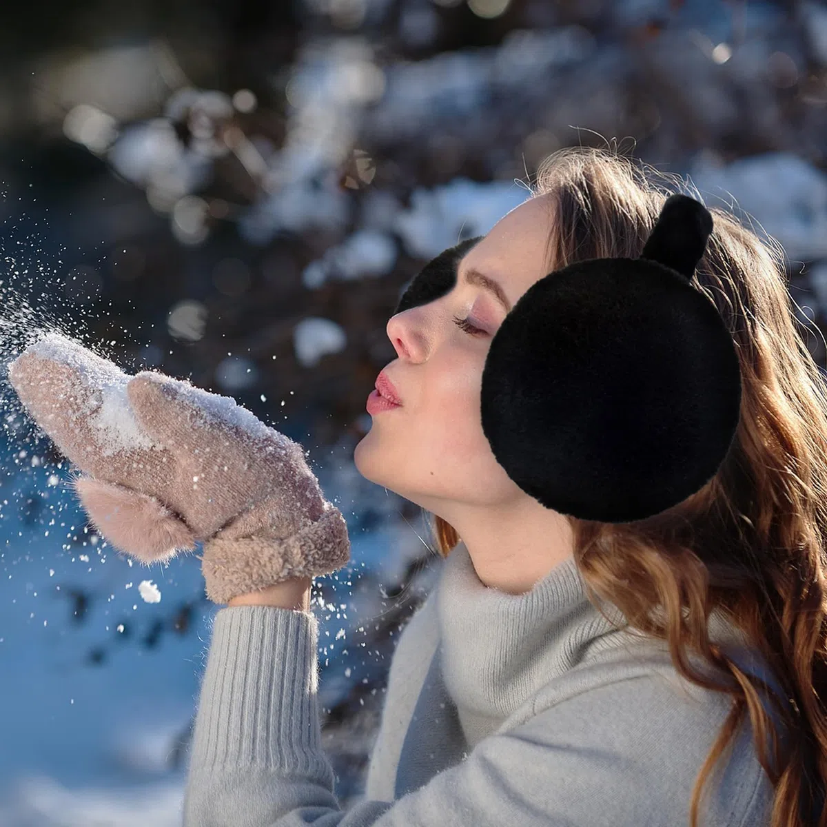 Pieghevole Paraorecchie Donna Inverno Pelose Calde Copri Orecchie Adulto Outdoor Confortevole Scaldaorecchie Ragazze Adolescenti Earmuffs Alla Moda