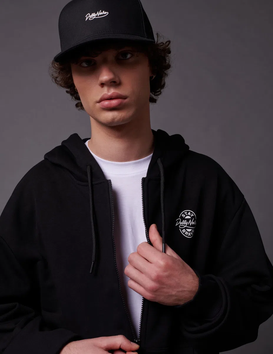 Dolly Noire Cappellino Dad Hat Logo, Nero, Unisex, 100% Cotone, Chiusura Regolabile