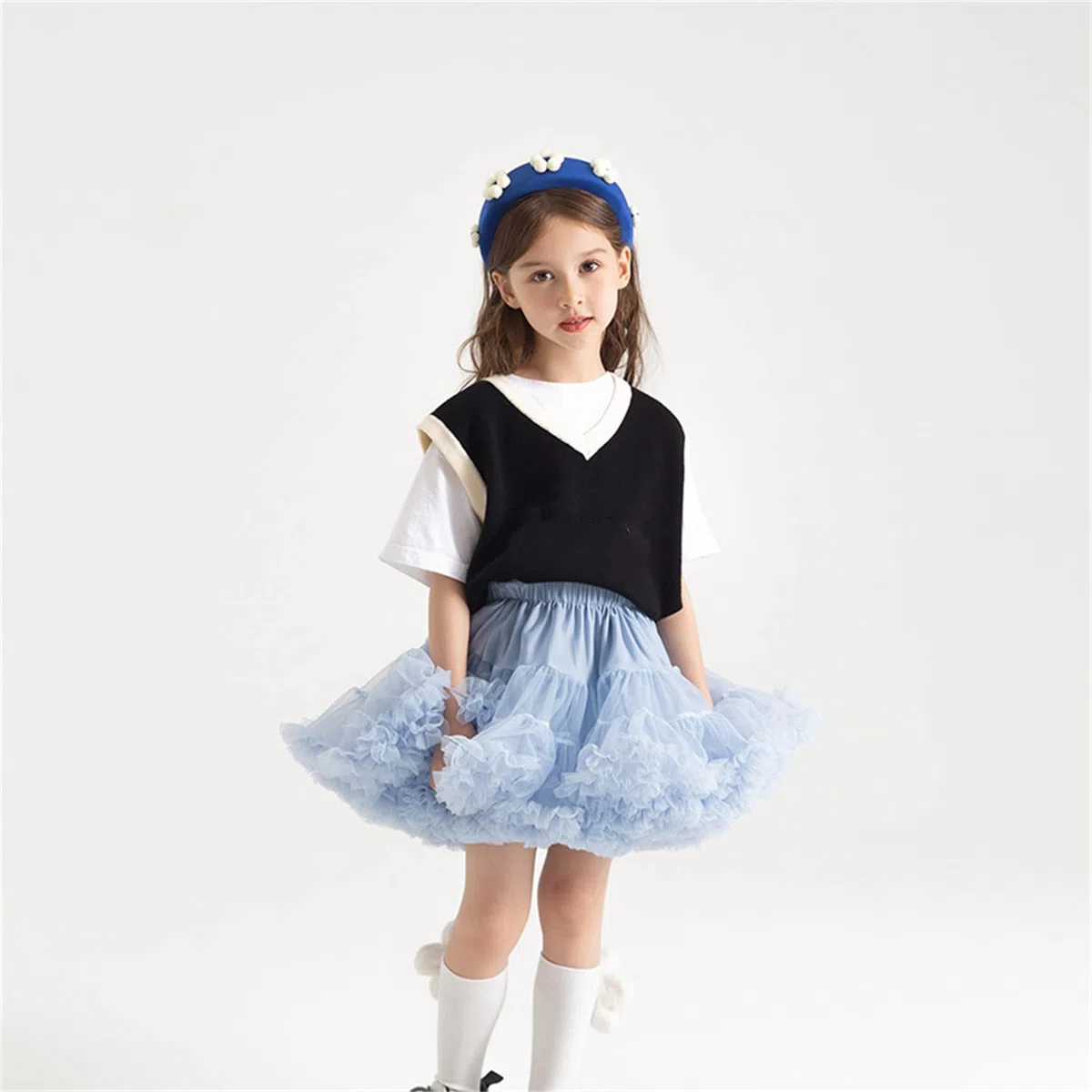 Infant Baby Girl's Fluffy Tutu Skirt Toddler Tulle Birthday Party Tiered Princess Tutu Pettiskirt