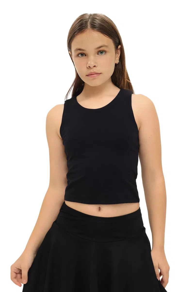 Lilax Basic Crop Tank Top T-Shirt Bambine e Ragazze