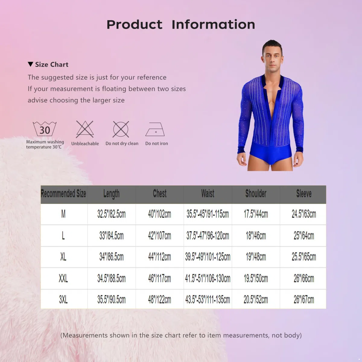 inlzdz Costumi Prestazioni Uomo Camicia da Latino Moderno Slim Fit Vestito con Strass Danza Uomo Body da Ballo Tango Samba Rumba Pratica Prestazione