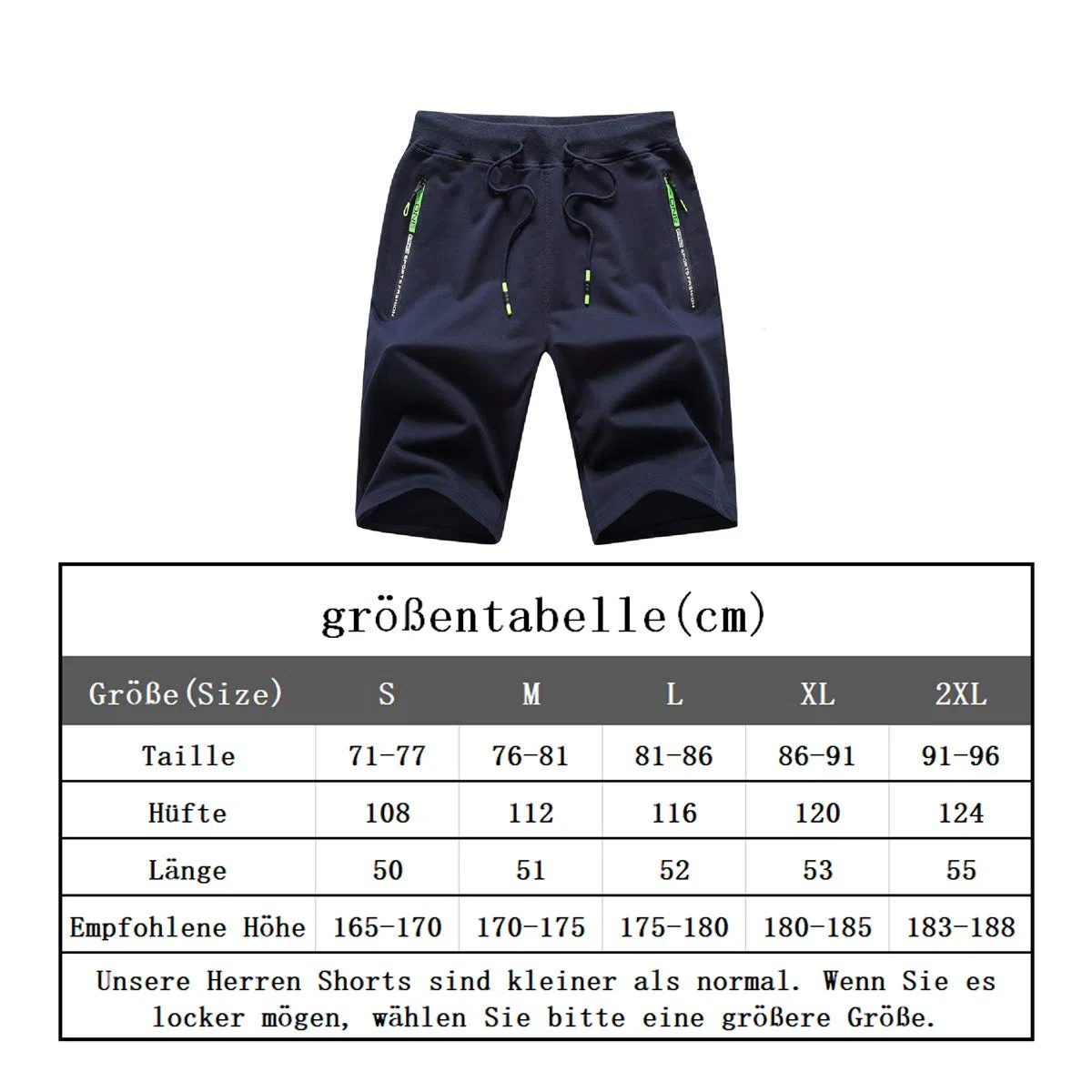 JustSun Pantaloncini Uomo Shorts Sportivi con Tasche con Zip