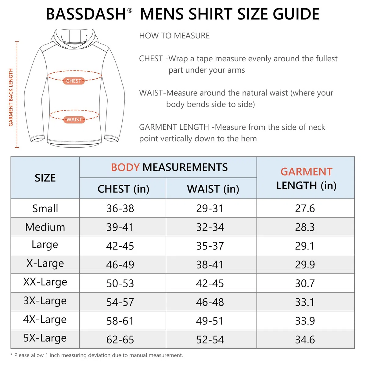 Bassdash Uomo UPF 50+ Coulisse Pesca Felpa con Cappuccio Protezione Solare UV Manica Lunga Escursioni all'aperto Magliette con Cappuccio FS33M
