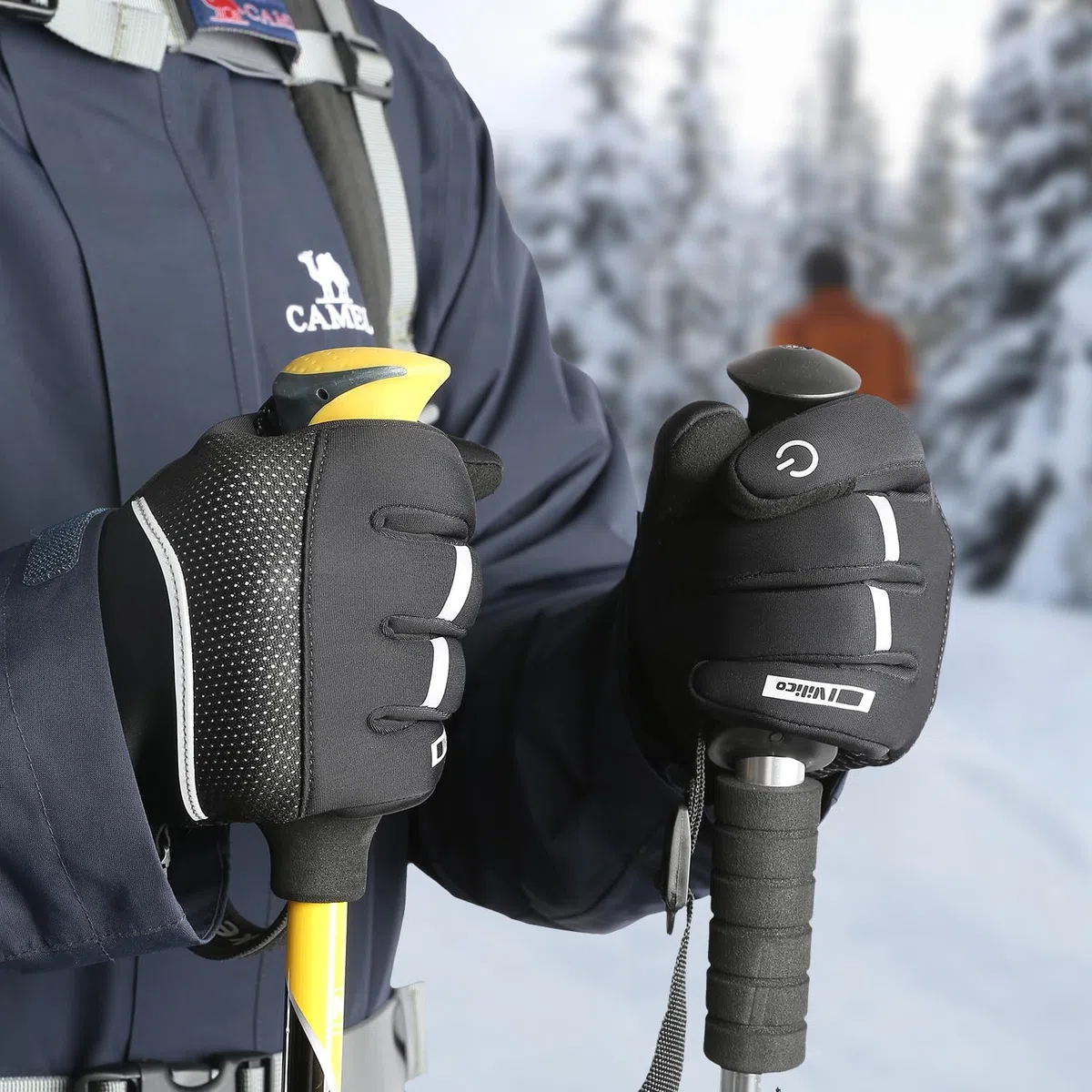Vilico Guanti Invernali Termici Donna,Guanti Ciclismo Invernali Uomo,Guanti Moto Donna Invernali,Cálidos e Antiscivolo Touch,Utilizzati per Biciclette,Corsa