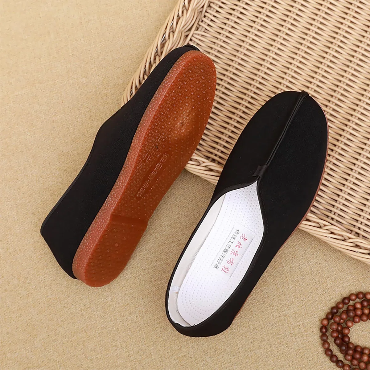 Generico Scarpe Tradizionali Cinesi per Arti Marziali Kung Fu, Scarpe Leggere per Allenamento di Arti Marziali Kung Fu, Scarpe Tradizionali Cinesi in Stoffa Tai Chi della Vecchia Pechino
