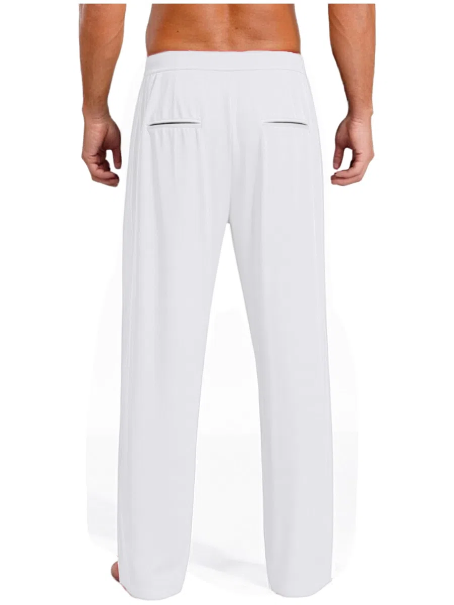 Aislor Pantaloni da Ballo Latino da Uomo con Bottoni e Tasche Pantaloni Lunghi da Danza Classica Moderna Pantalone da Ballo Standard Samba Rumba Valzer