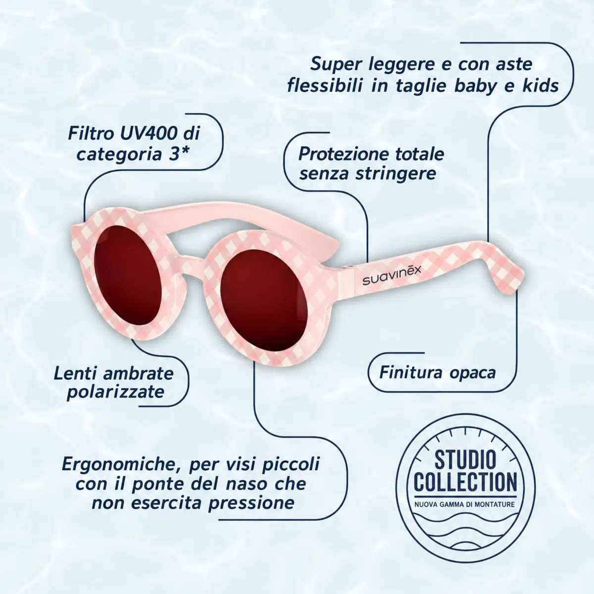 Suavinex Sunglasses Studio 2026 Occhiali Unisex - Bimbi 0-24 (Pacco da 1)