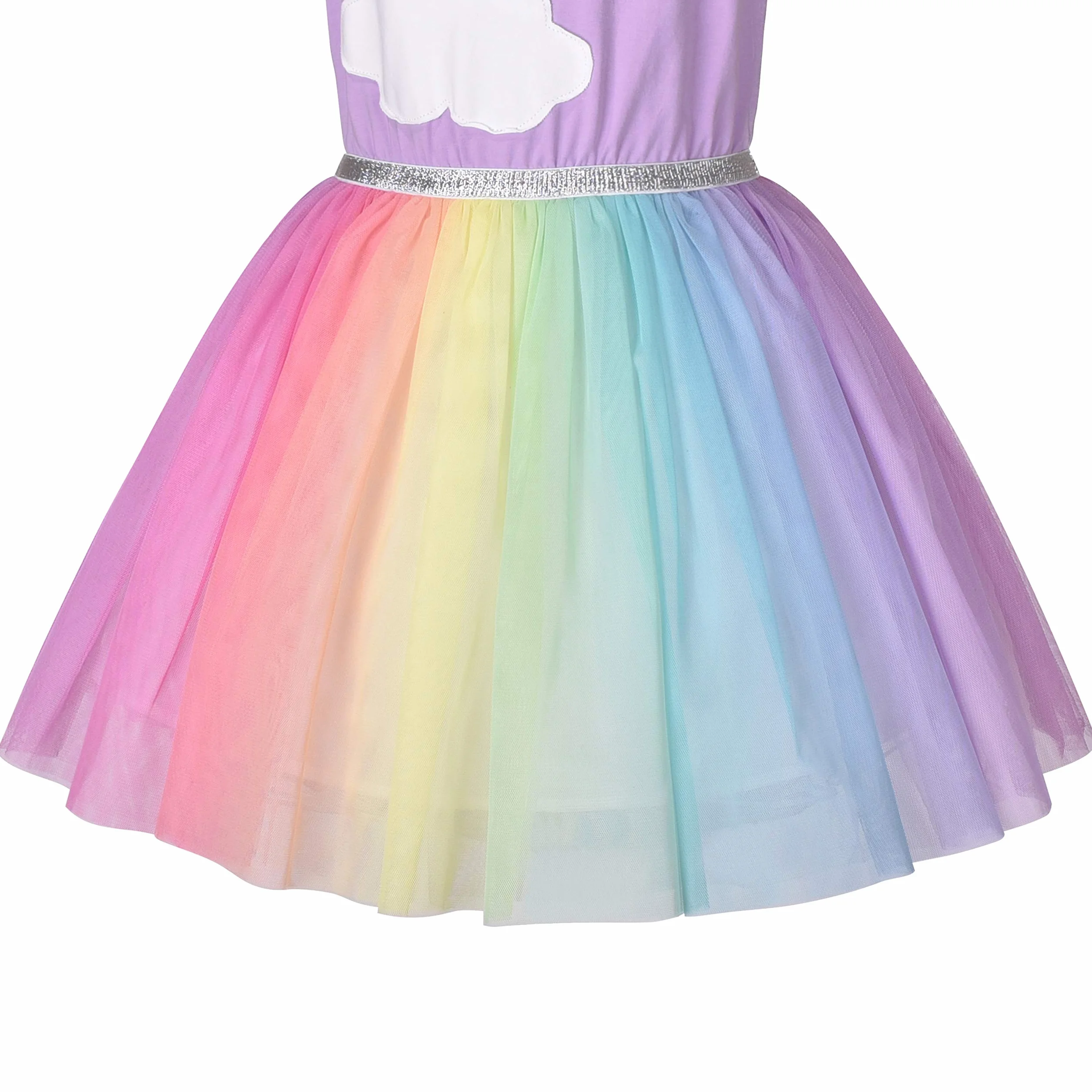 Sunny Fashion Vestito Bambina Natale Cappello di Babbo Natale Manica Lunga Festa 4-12 Anni