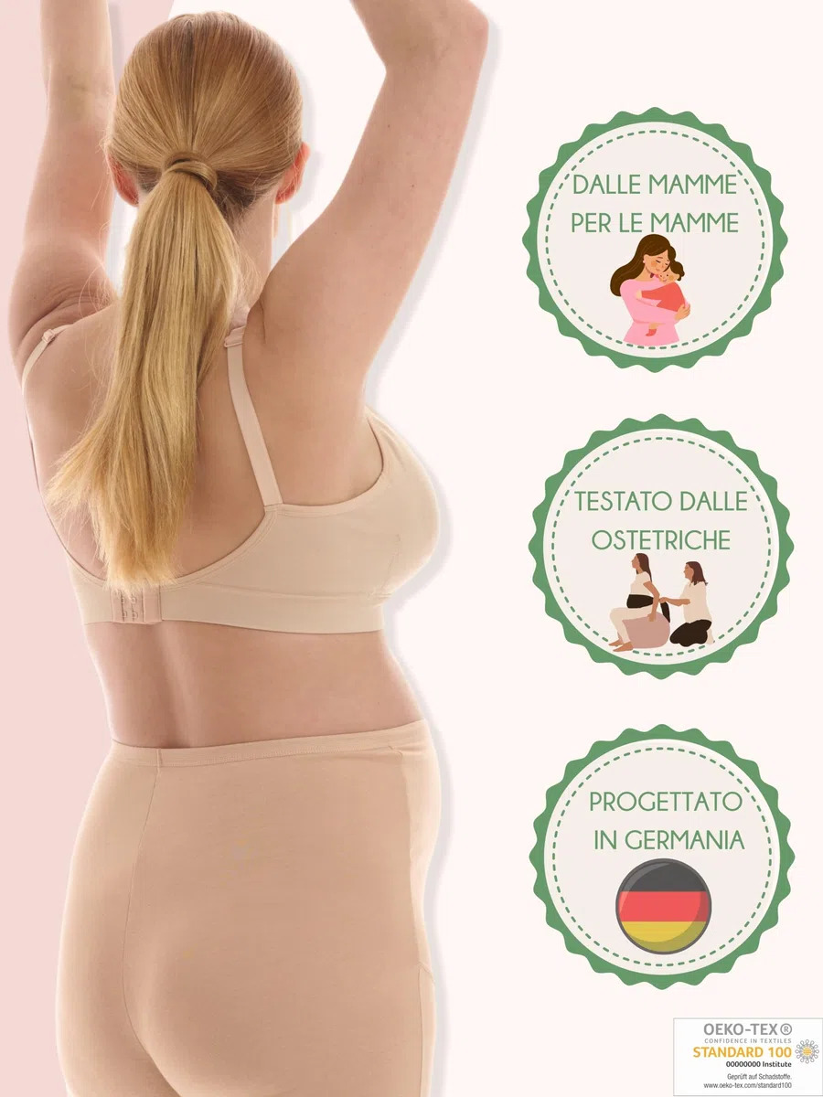Herzmutter Mutande Gravidanza Cotone - Mutandine Premaman - Guaina maternità - Biancheria Intima Maternitá - Slip per Futura Mamma - 5000