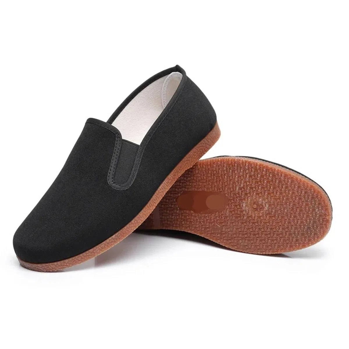 Scarpe Casual in Tessuto Nero Old Beijing, Scarpe Tradizionali Cinesi for Arti Marziali, Scarpe da Uomo Kung Fu Wing Chun