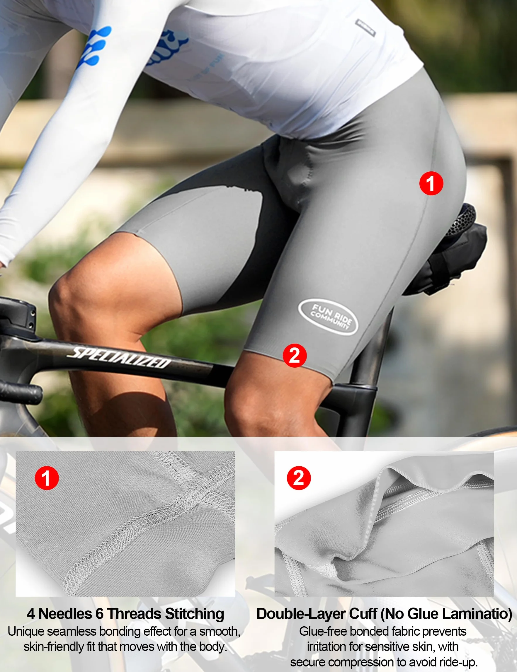 INBIKE Pantaloncini Ciclismo Uomo Pantaloncini MTB Imbottite 3D Pantaloncini Bici da Strada Estivi Intimo MTB Asciugatura Rapida Traspirante