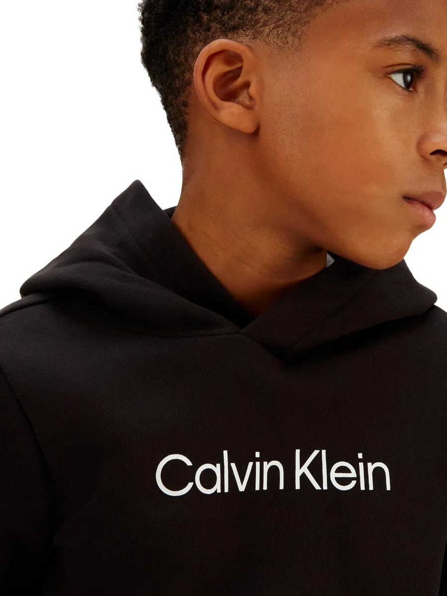 Calvin Klein Inst. Logo Reg. Terry Hoodie Iu0iu00679 Felpa con Cappuccio Unisex - Adulto (Pacco da 1)