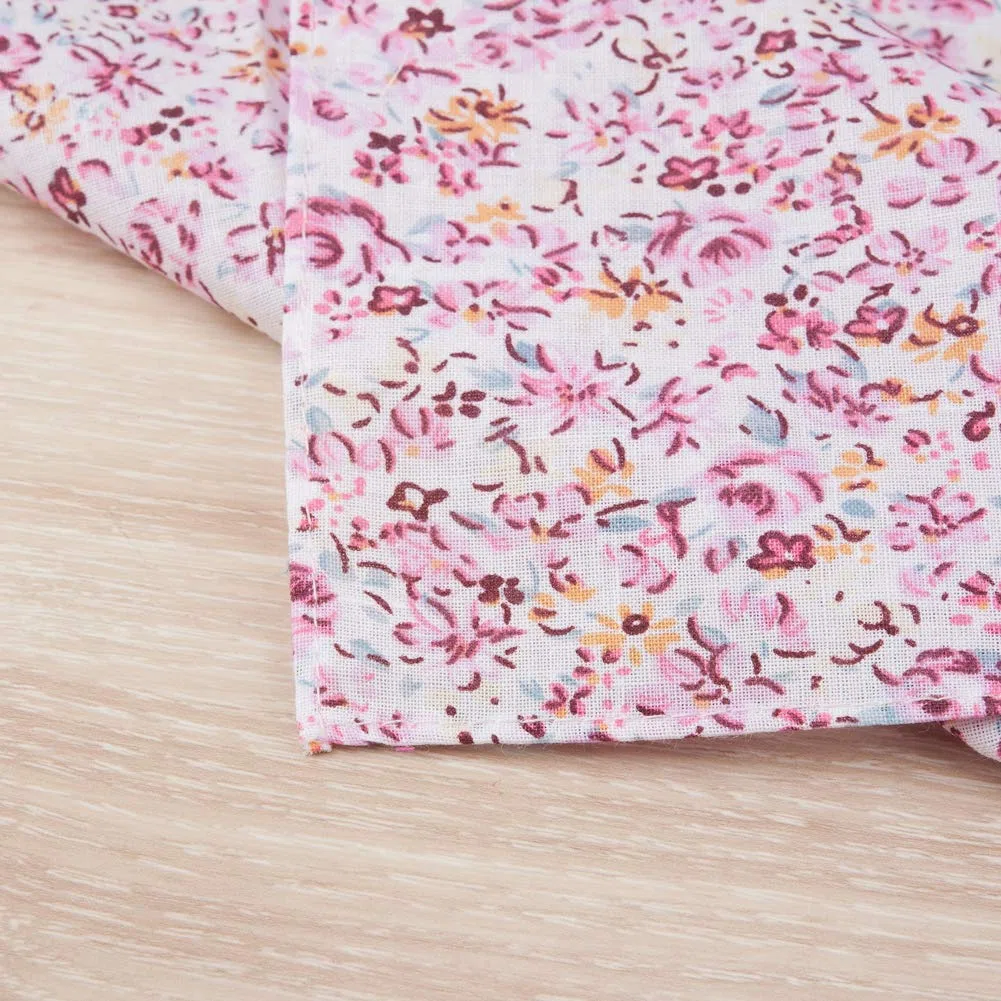 HOULIFE Fazzoletti di stoffa da donna, in puro cotone, rosa, in 5/10 pezzi, per uso quotidiano, 36 x 36 cm, regalo per la festa della mamma