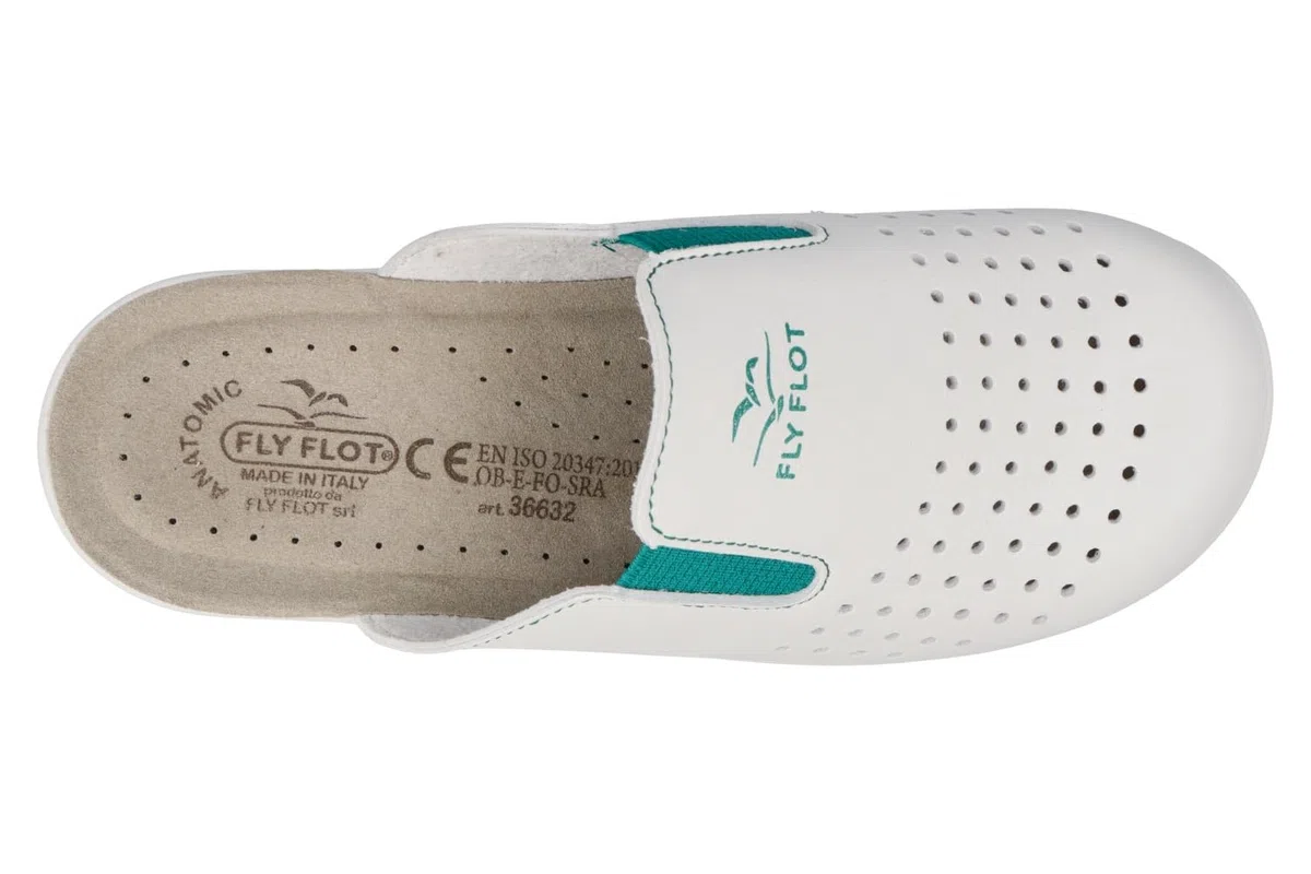 Fly Flot | Professional Certified, Zoccoli Sanitari Donna con Elastico Regolabile, Ciabatte con Tomaia e Sottopiede in Evopell,