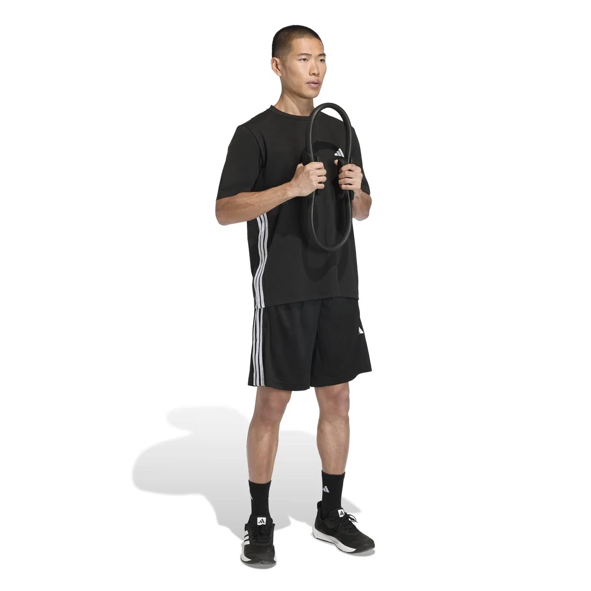 Adidas - Workout Essentials Base 3-Stripes Pique Short 9inch, Pantaloncini Uomo