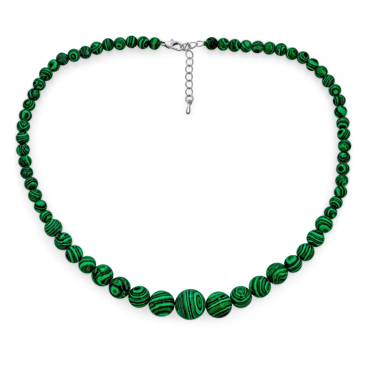 Bling Jewelry Collana Di Gioielli Per Donne Con Perline Rotonde Graduate Semplici Ed Eleganti Create Con Pietre Semipreziose Da 16-18 Pollici Pietra Da 12 A 16 MM