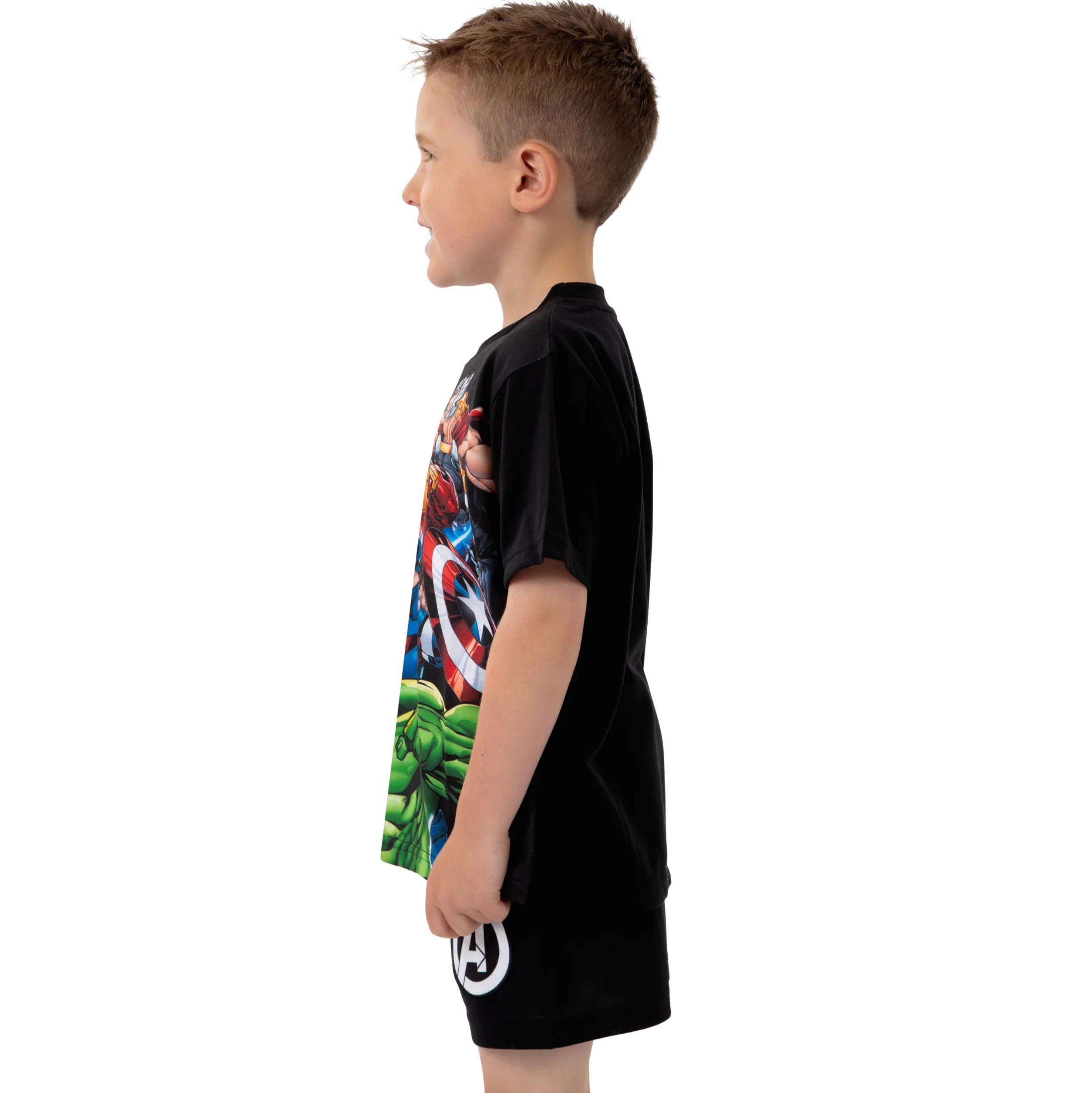 Marvel Pigiama Avengers, Pigiama Estivo per Bambino con Thor, Captain America, Hulk E Iron Man, Completo da Notte Corto per Bambini