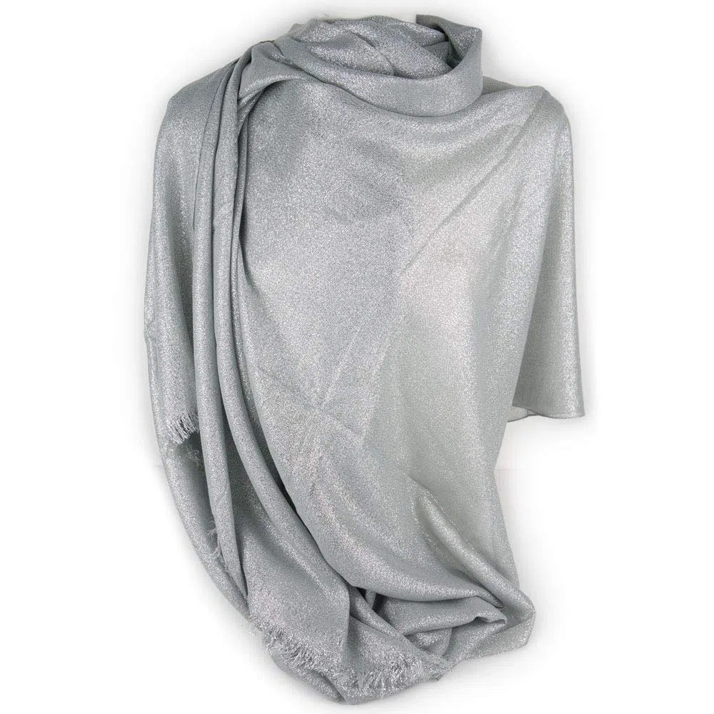 Stola donna elegante cerimonia coprispalle glitter blrillantini scialle glitterato grande da matrimonio per abito da sera ragazza signora ijab Foulard fular leggero primavera estate 2026