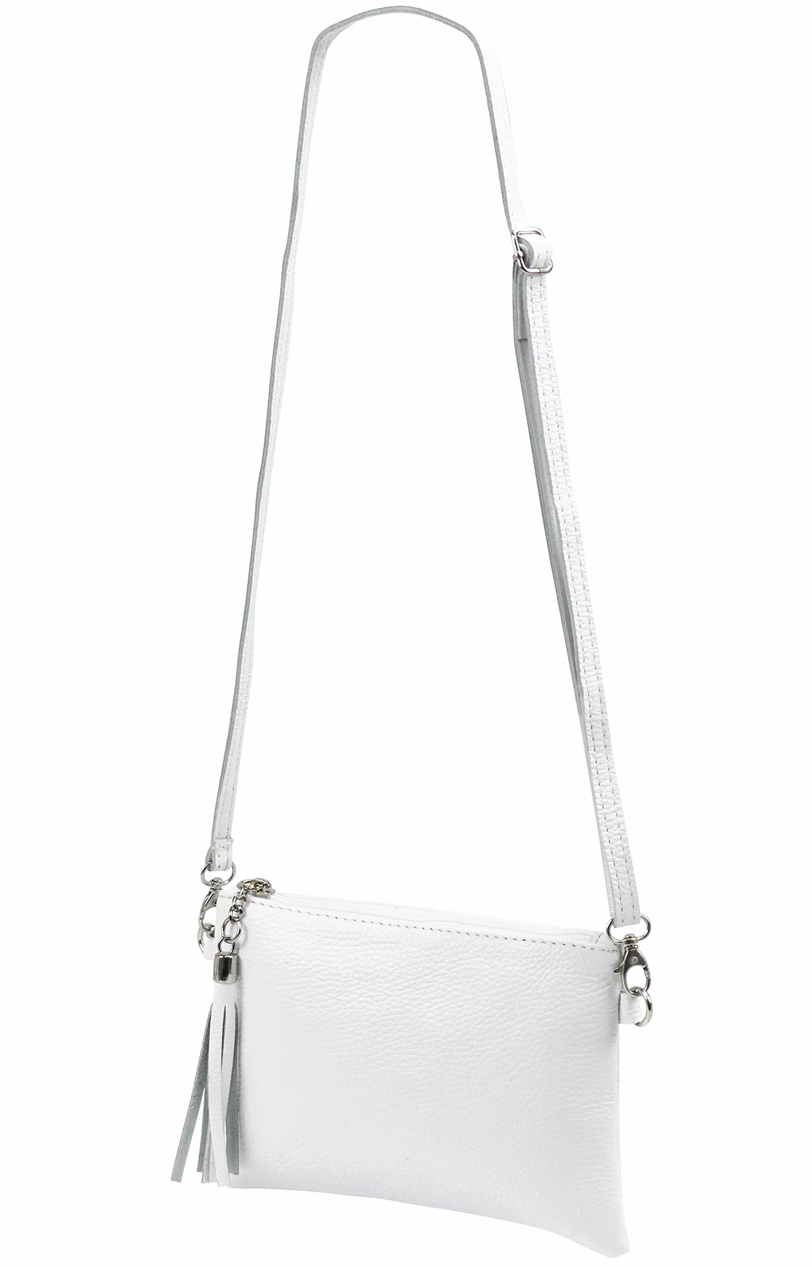 SH Leder, Anny G248 - Borsetta a tracolla in vera pelle, pochette, borsa da sera, 22 x 15 cm