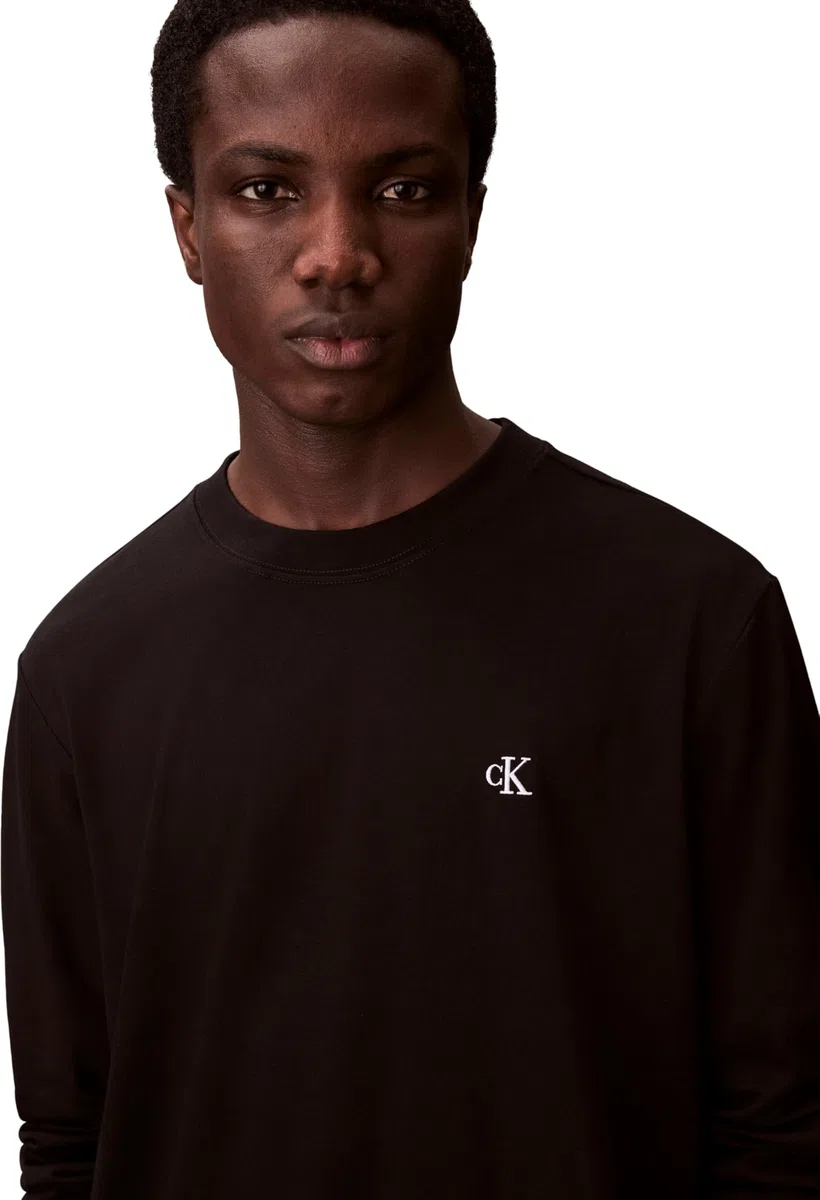 Calvin Klein LS Easy Monogram Tee Lv04rd247g Magliette Unisex - Adulto (Pacco da 1)
