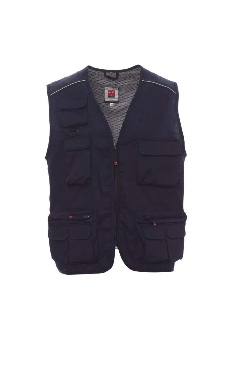PAYPER Pocket Gilet estivo da uomo multitasche in poliestere e cotone 9 tasche più cacciatora
