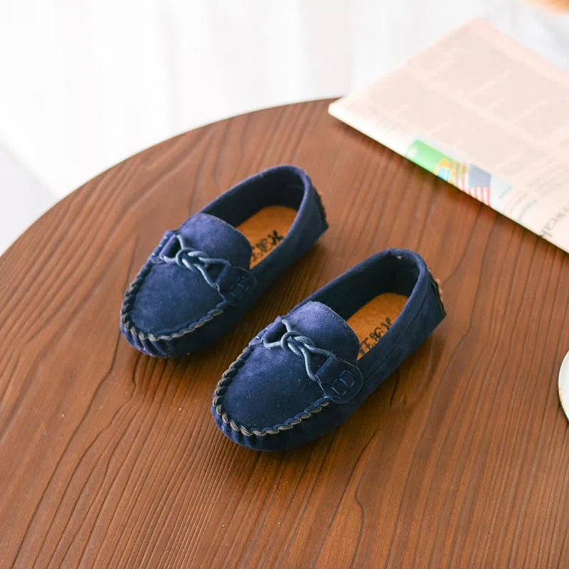 Mocassini Unisex-Bambini e Ragazzi Scarpe Antiscivolo Cucite a Mano Pelle Loafer