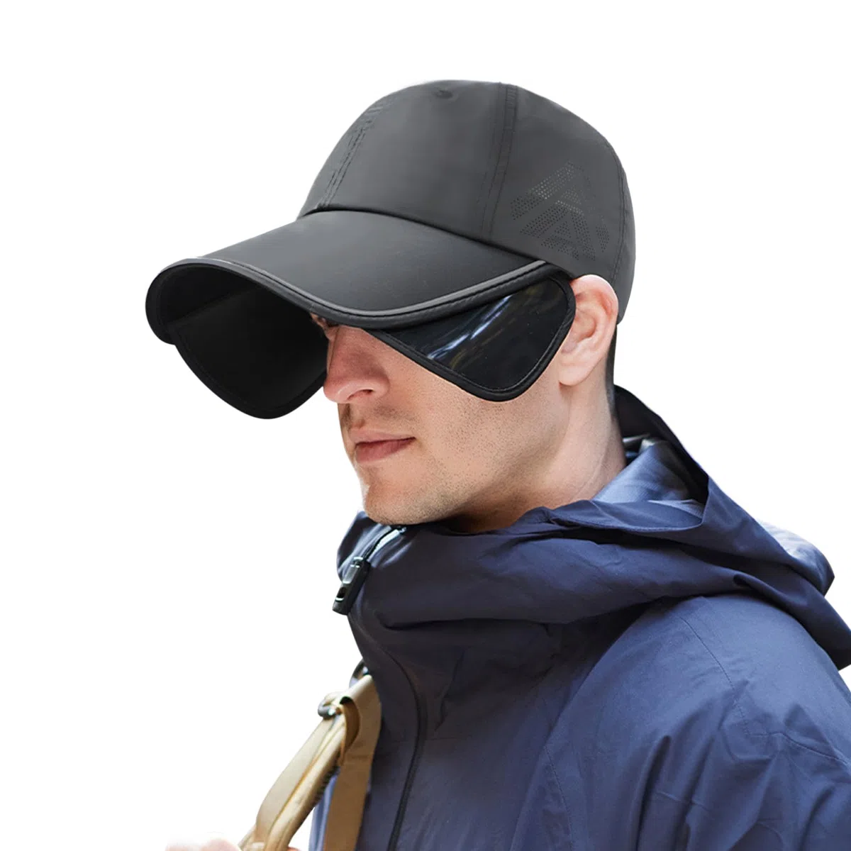 TINAYAUE Berretto da sole con visiera estensibile a 19 cm, unisex, protezione UV50 + concetto di perforazione traspirante, circonferenza testa 56-60 cm, per escursionismo, pesca, ciclismo