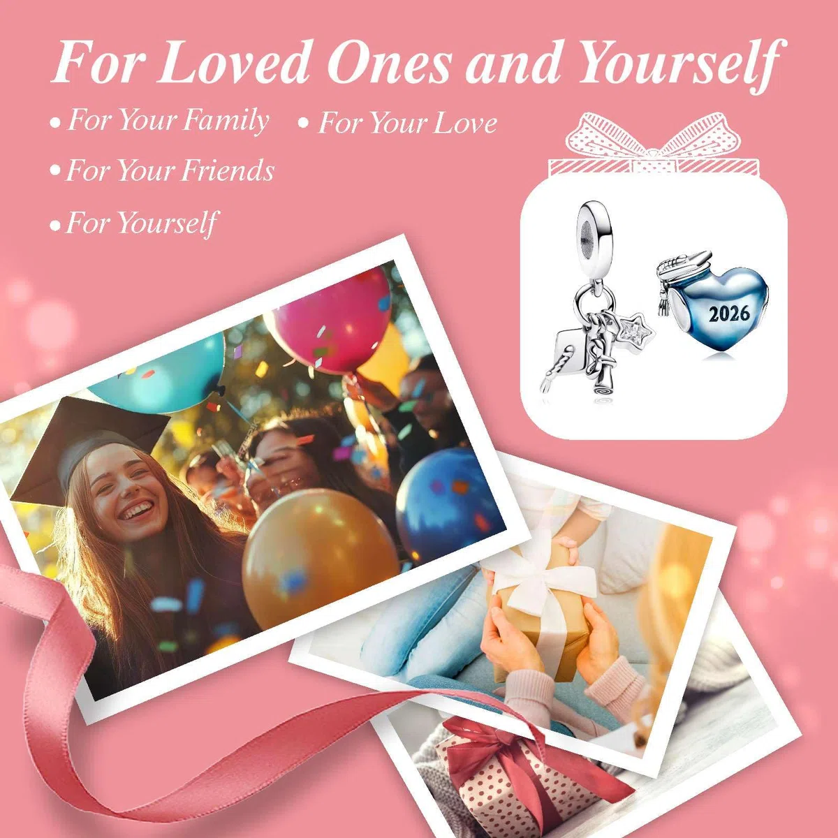 Stagione dei diplomi 2026 Charm Compatibilità Bracciale Collana Donna Gioielli Regalo