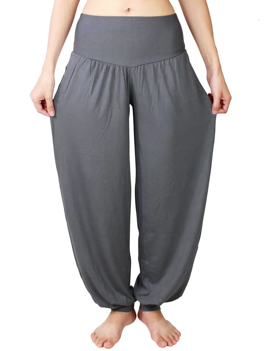 HOEREV Super Doux Spandex Pantalone Modale Harem Yoga Pilates