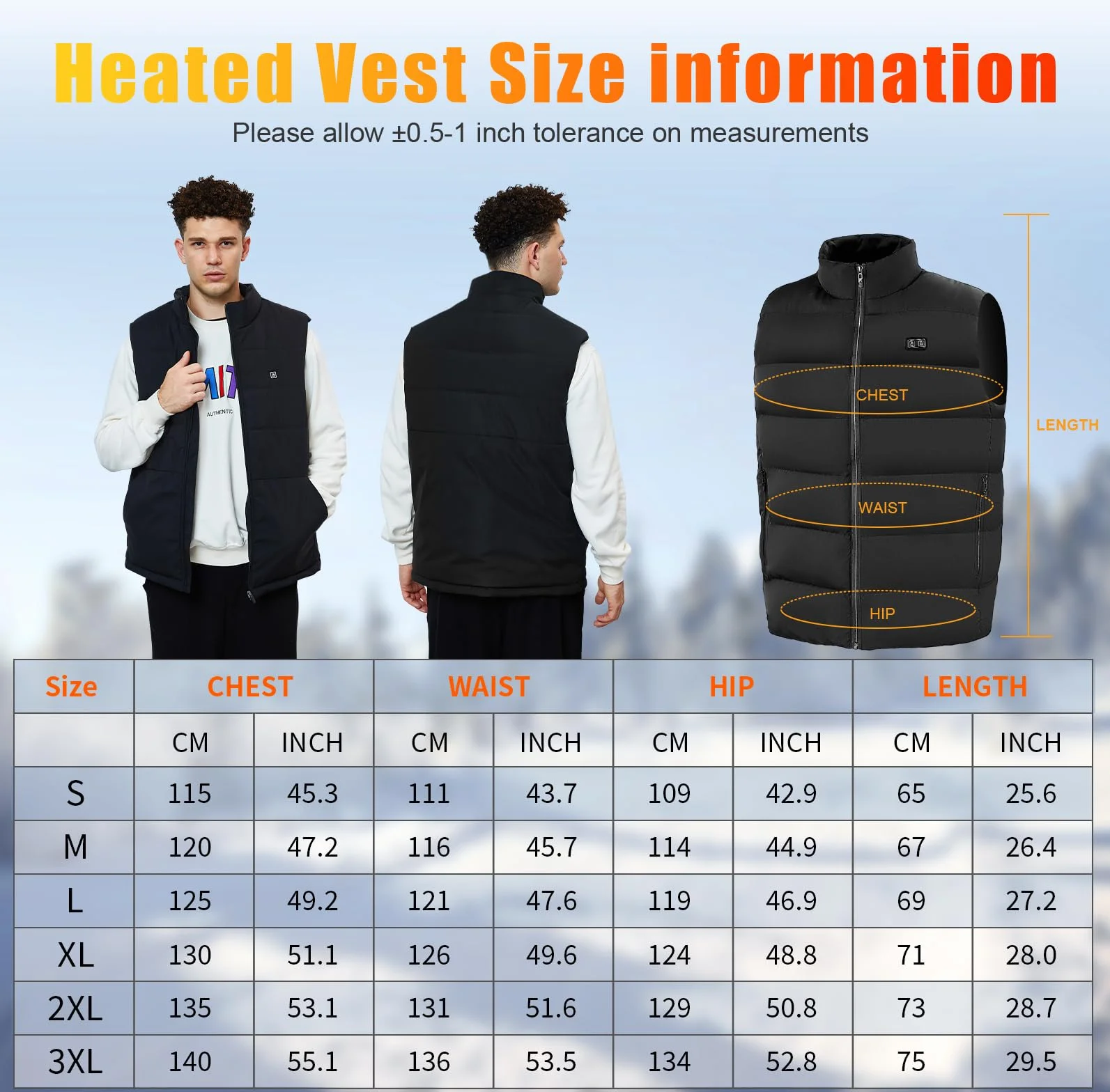 Gilet Riscaldato per Uomo e Donna con Power Bank, Gilet Riscaldato con 3 Livelli di Temperatura, Giacca Riscaldata in Pile Elettrico Senza Maniche, 806