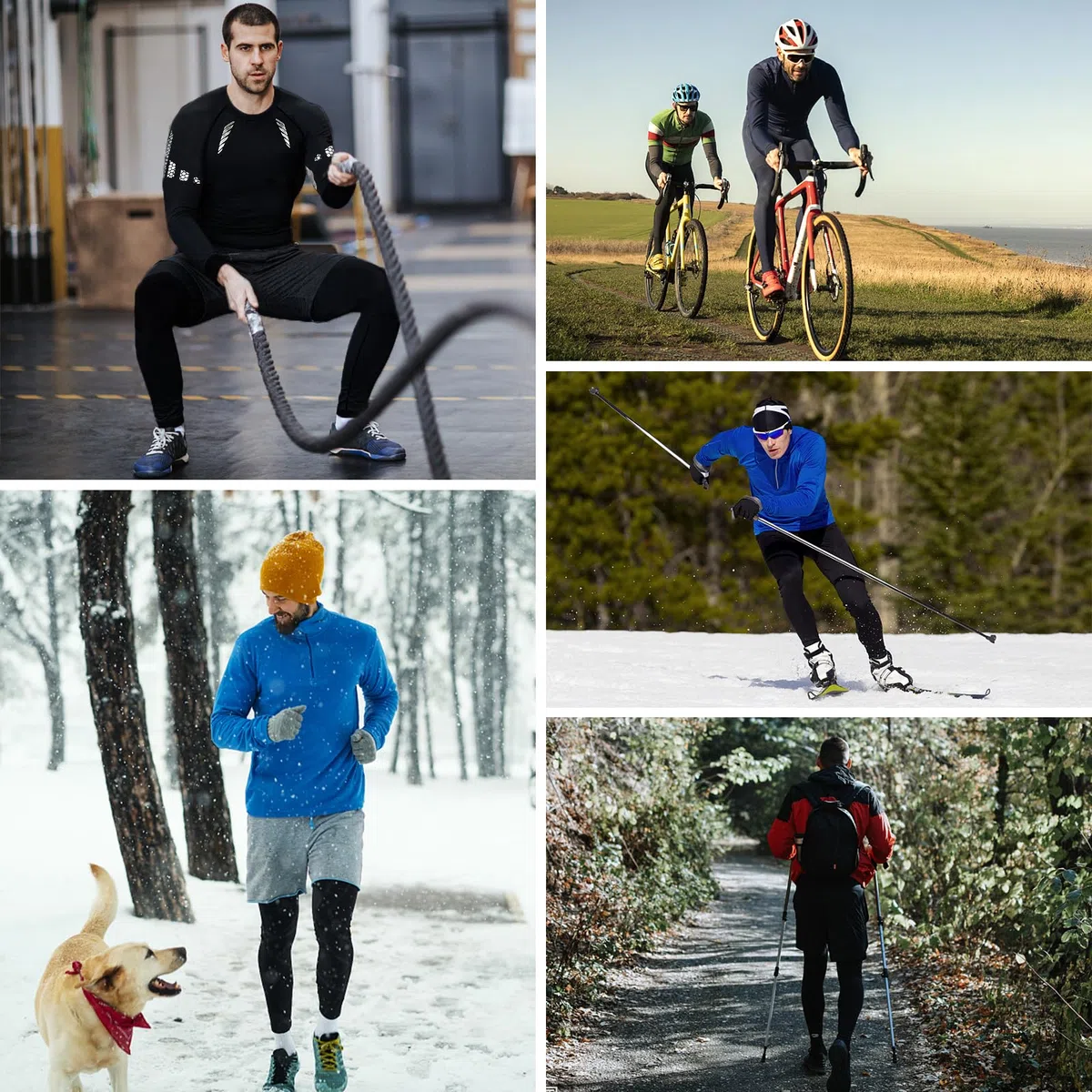 Lishang Biancheria Intima Termica Uomo Tuta Biancheria Funzionale Traspirante Maglia Intimo Termico Uomo Invernale per Sci Corsa Ciclismo Running Calcio