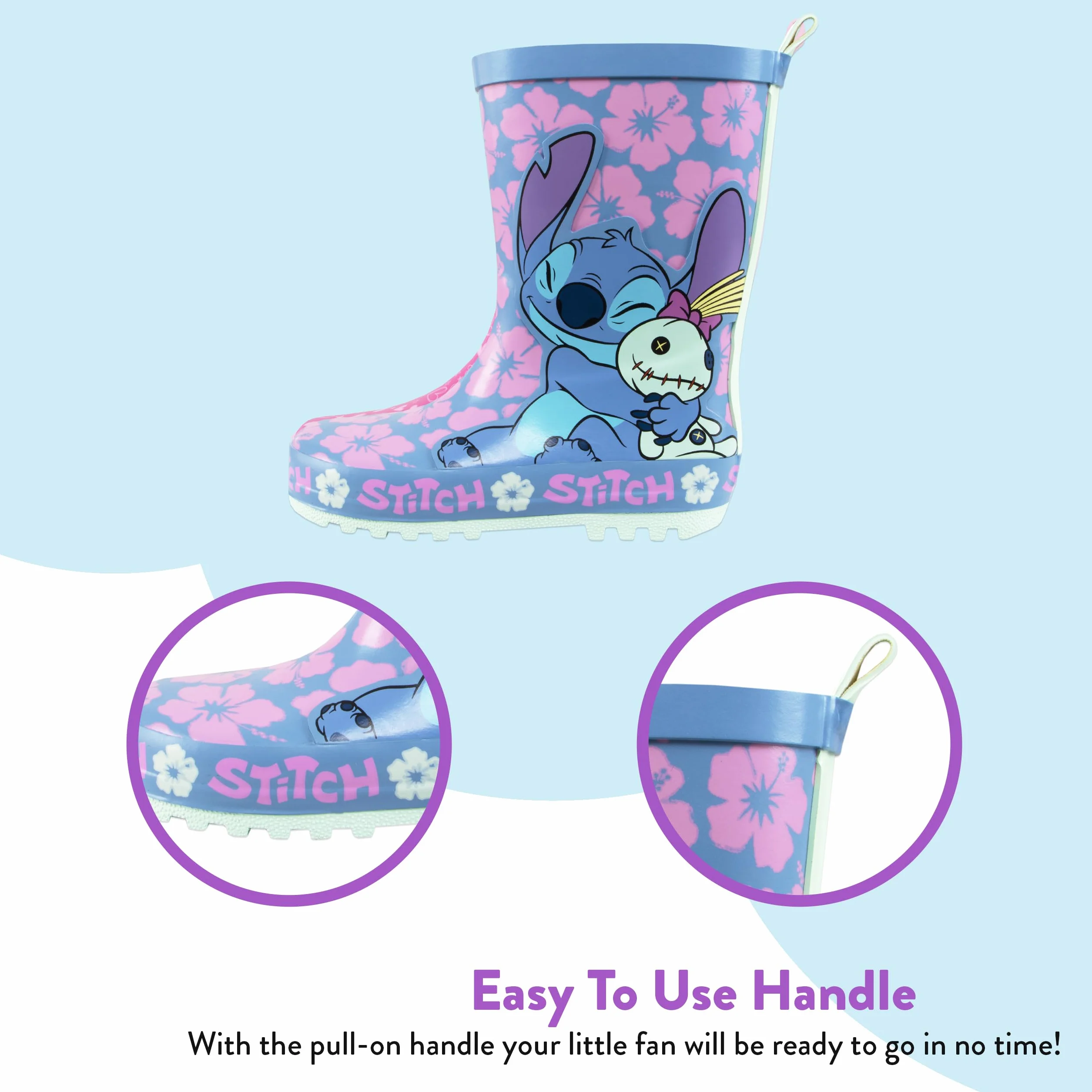Disney Stivali Pioggia Bambina Lilo E Stitch Scarpe Bambine | Stivali Pioggia Bambini | Scarpe Di Gomma Bambina| 24 E 34