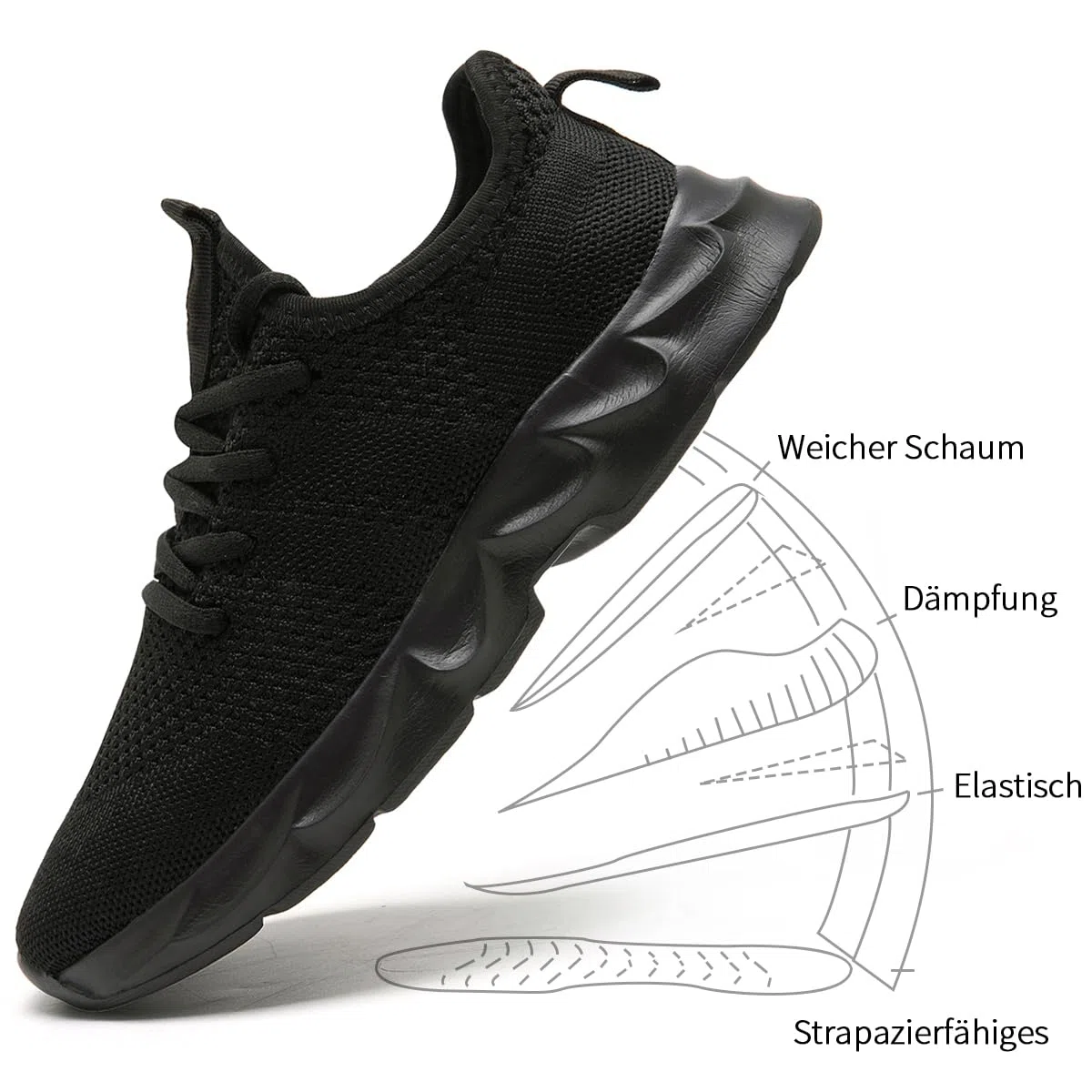 Sneakers Donna Scarpe da Running Corsa Respirabile Mesh Palestra Scarpe da Lavoro Comode Leggere