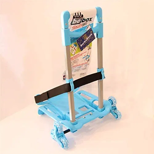 BE BOX SJ SEVEN - CARRELLO TROLLEY PORTA ZAINO TRIPLE RUOTE - AZZURRO