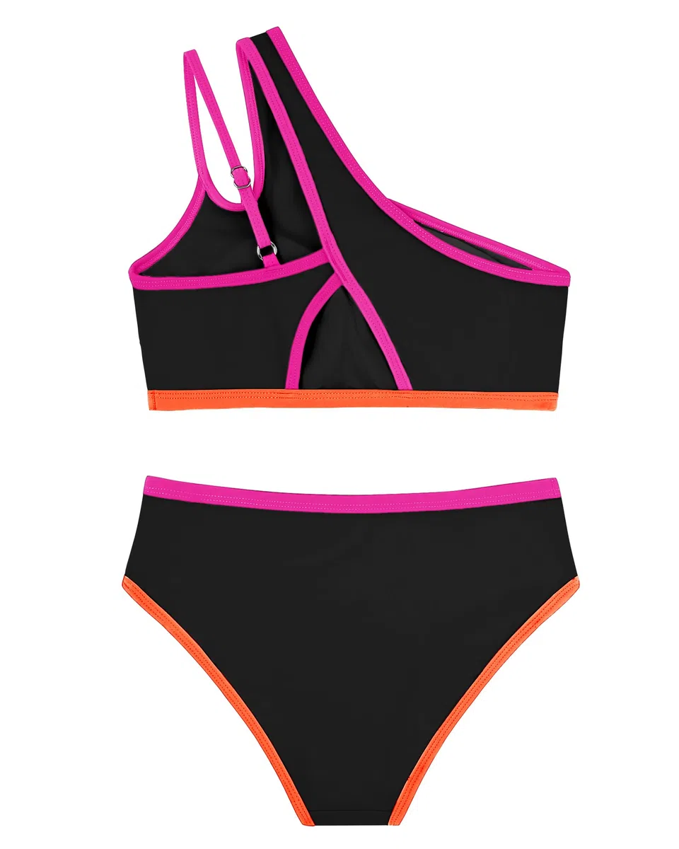 Costume da bagno da ragazza, 2 pezzi, bikini da ragazza, con imbottitura sul petto, 7-16 anni