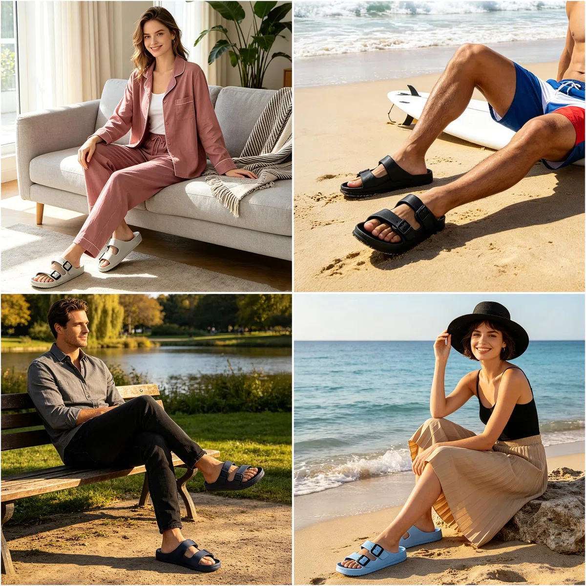SAGUARO Estivi Infradito Uomo Spiaggia Sabot Eva Ciabatte Piscina Pantofole Donna Giardino Zoccoli 36-48
