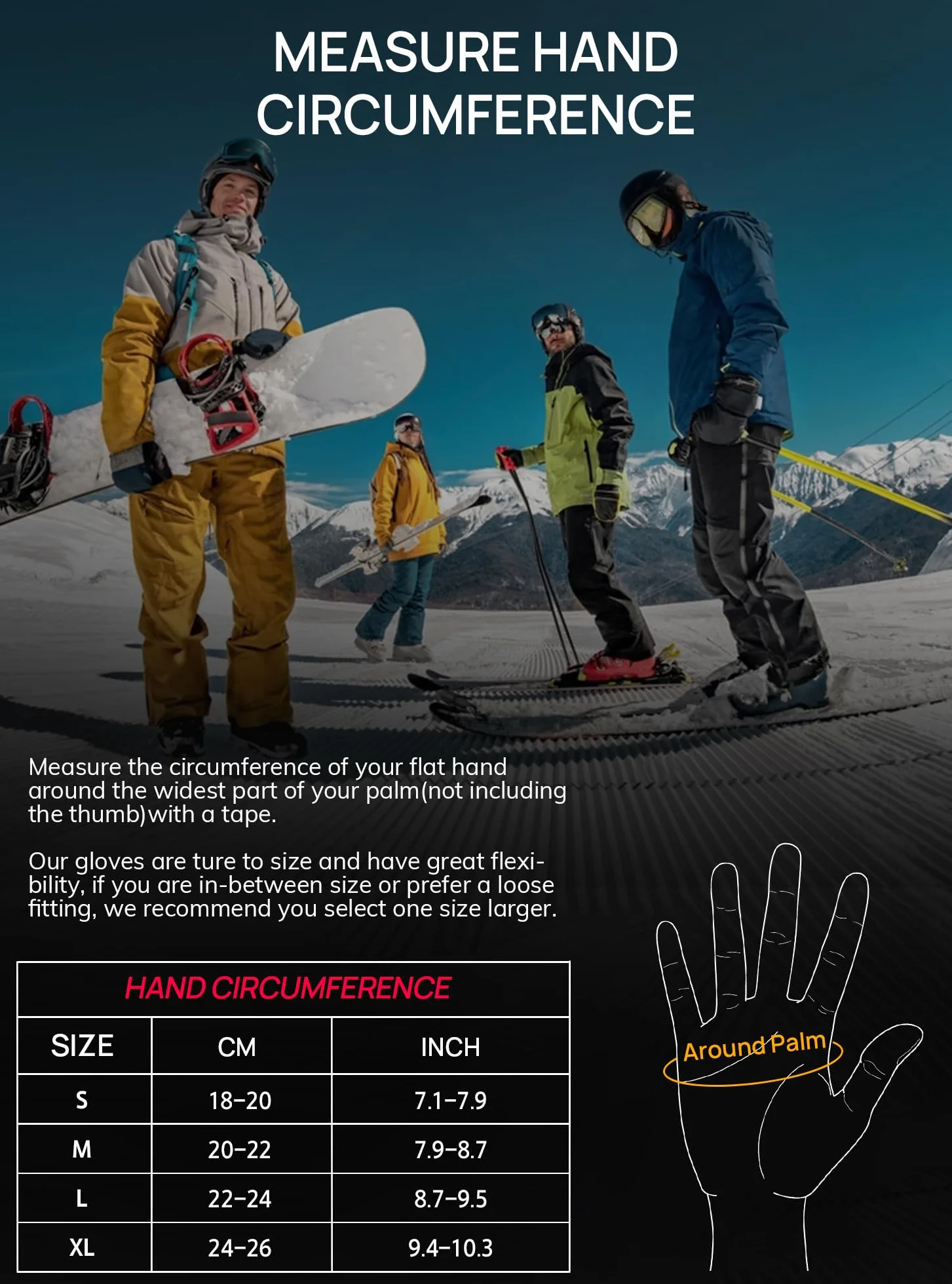 TRENDOUX Guanti da Sci Invernali Impermeabili: Guanti Termici Touch Screen Tempo di Freddo Estremo per Uomo Donna, 3M Thinsulate Caldi Ideale per Snowboard Running Neve Scooter Riscaldati Moto