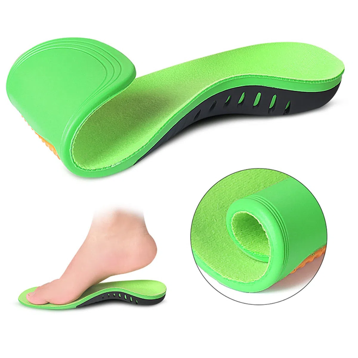 Solette ortopediche per bambini, solette per scarpe di supporto dell'arco plantare per bambini, per Fasciite plantare, piedi piatti, sollievo dal dolore al tallone dei piedi