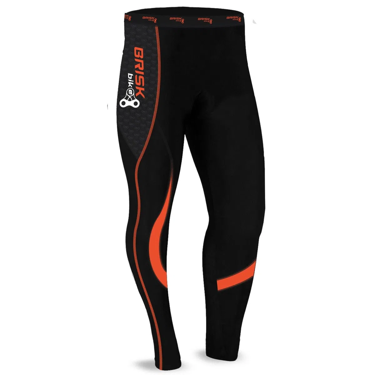 Brisk Bike Pantaloni Ciclismo Uomo - Cool Max Elasticizzato Pantaloni Imbottiti Uomo Ciclismo con Cuciture Flatlock Leggings Termici per Ciclismo, Escursionismo, Sci e Corsa