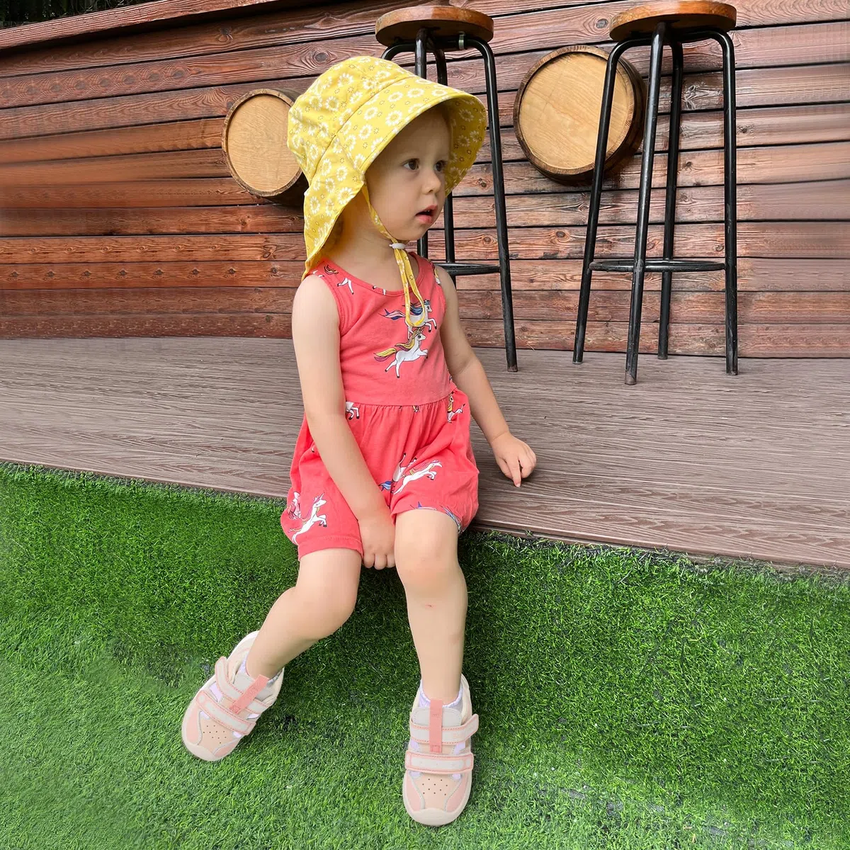 LACOFIA Sandali Neonata Scarpe Primi Passi Bimba Estive con Suola Gomma Antiscivolo
