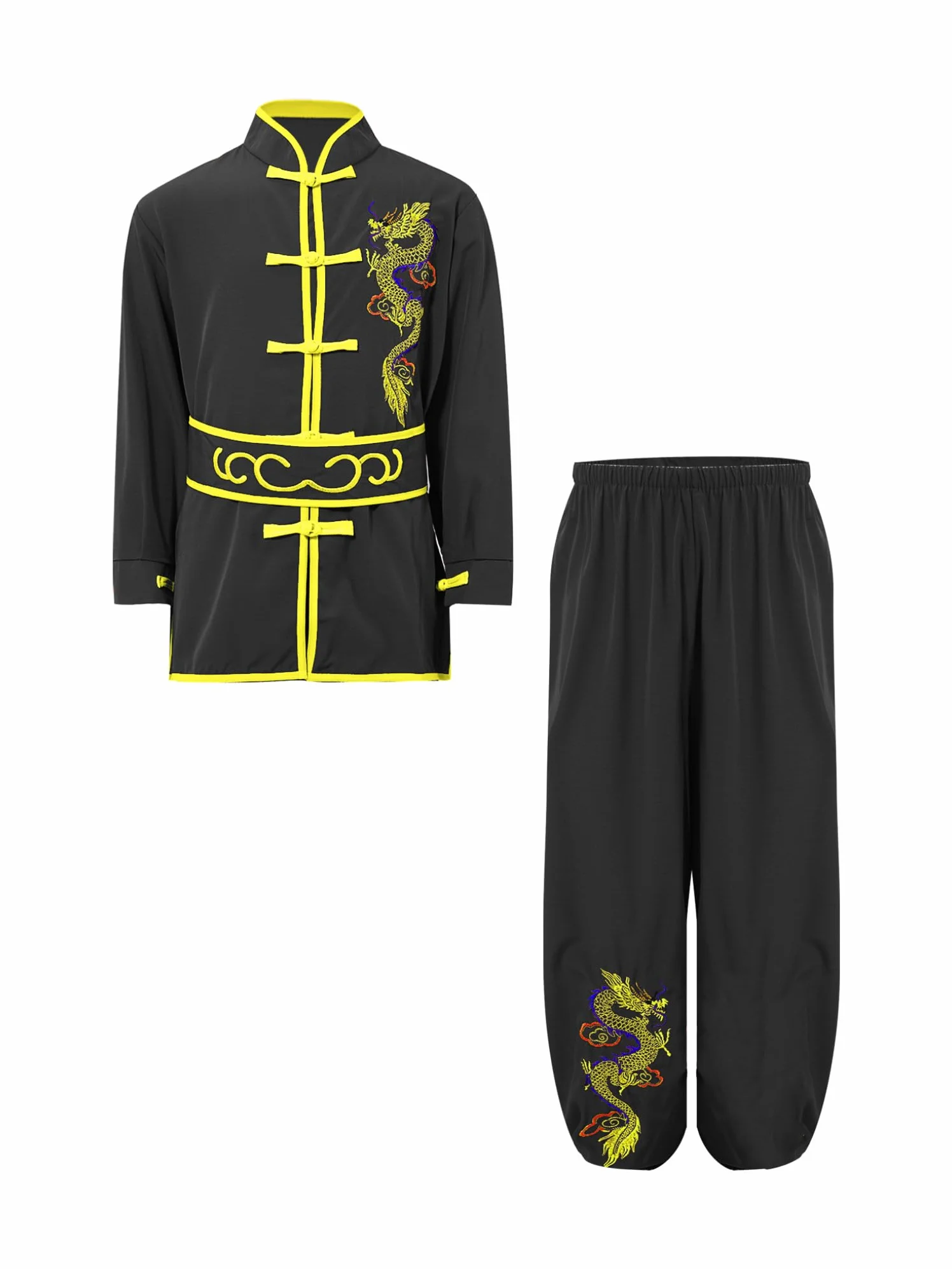Oyolan Unisex Abbigliamento Arti Marziali Tai Chi Bambino Costume Cinese Tradizionale Vestito Kung Fu 3-16 Anni