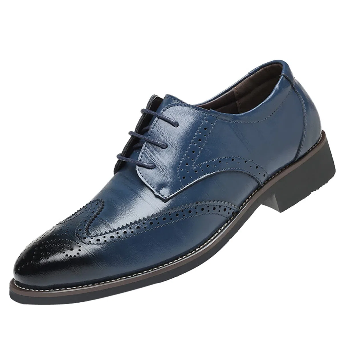 Scarpe da lavoro da uomo, classiche Oxford, da sposa, larghe, in pelle, con lacca, eleganti, leggere, con lacci