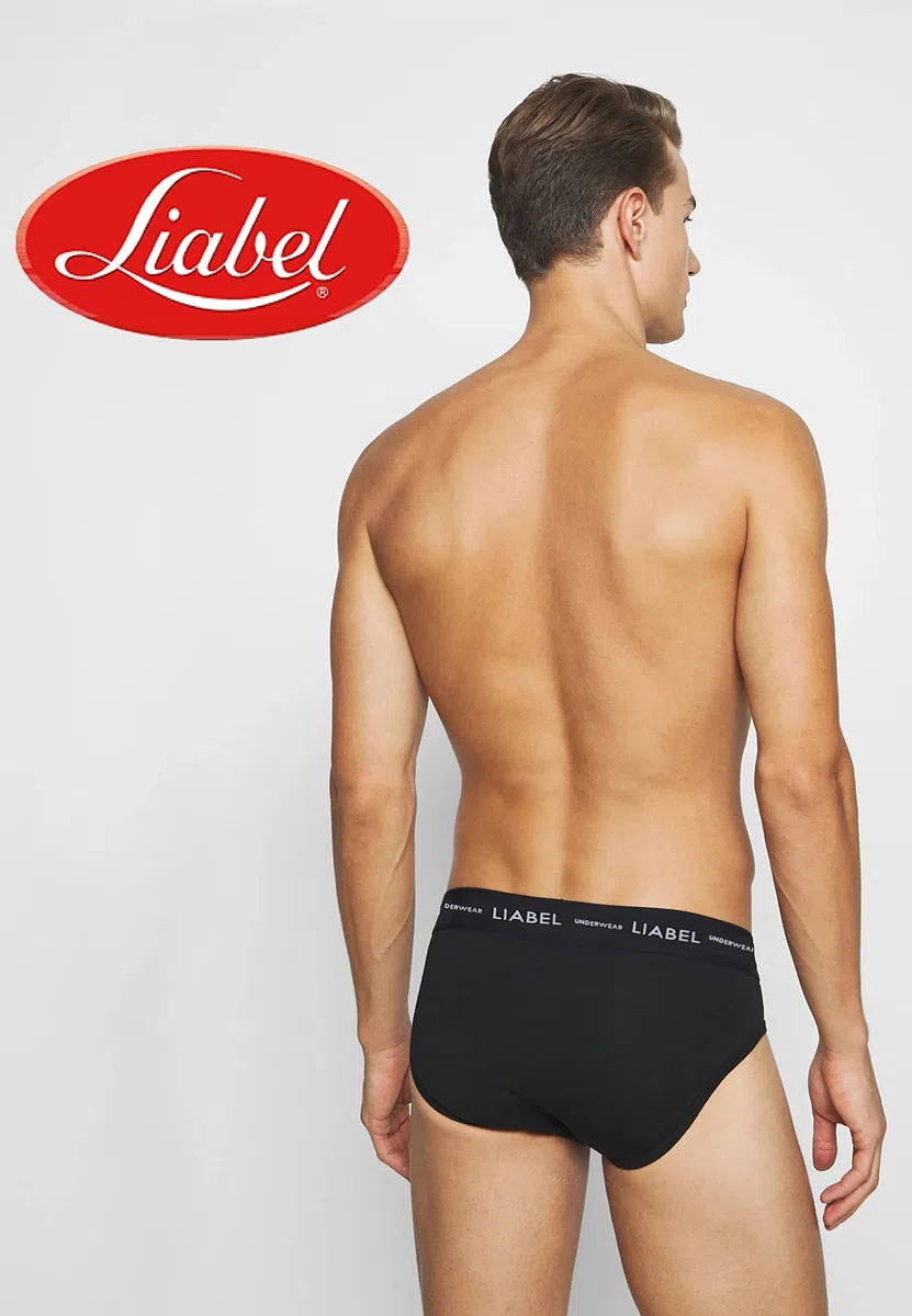 Liabel | 6 Slip Uomo Cotone Bianco Nero e Colorati Mutande Uomo Pack con Cuciture Rinforzate Set Intimo Uomo Slip con Elastico Esterno Male Underwear