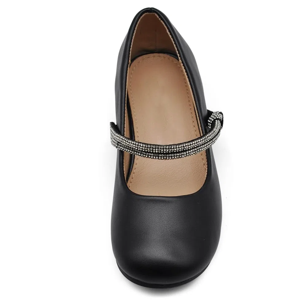 IF Scarpe Ballerine da Bambina Ragazza Lucido Fiori Cerimonia Gioiello W7049