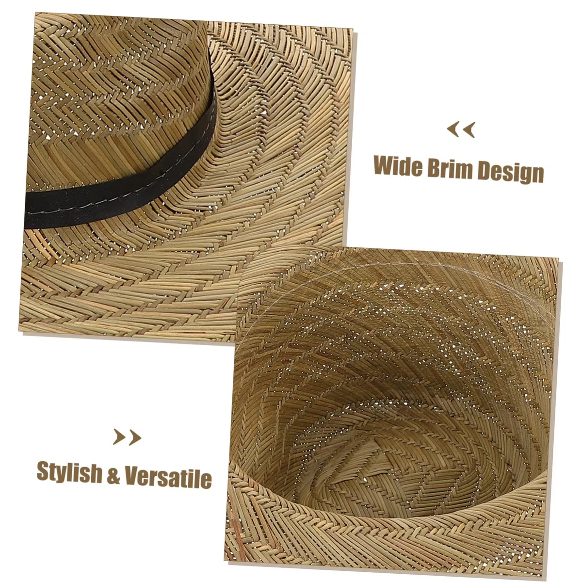 Homoyoyo Parasole Cappelli a Secchiello Paglia Cappello per Uomo Largo Cappello di Moda Cappello da Sole per Gli Uomini Cappello per la Spiaggia Cappello da Spiaggia Cannuccia